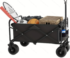 1PC  car tool maintenance vehicle, beach bike with 360 ° rotating wheels, suitable for all terrains, practical heavy-duty folding bike, with a capacity of 300 pounds (approximately 136.1 KG), suitable for grocery, sand, garden, outdoor, camping