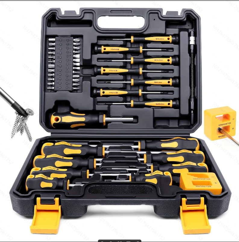 43-piece Screwdriver Set, Include Phillips, Slotted, Pozidriv, Hex, Torx, and Magnetizer demagnetizer Precision Screwdriver Set for Tools for Men